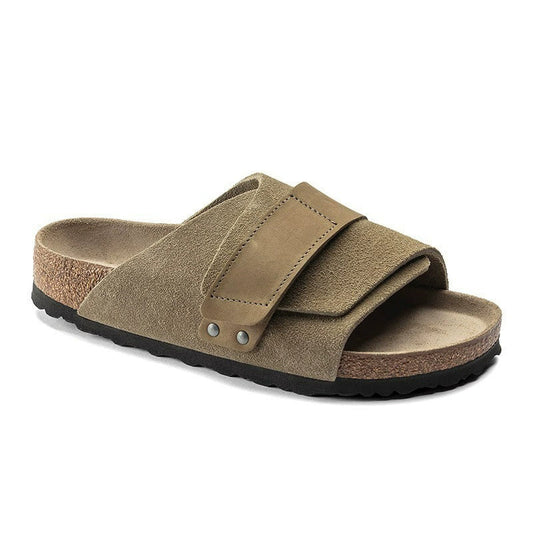Full Leather Non-Slip Velcro Cork Slippers
